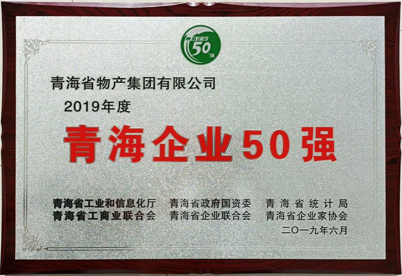 2019年度青海企業(yè)50強(qiáng)